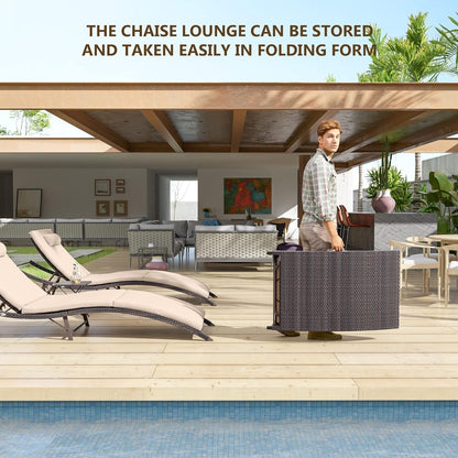 Ensemble de chaises longues d'extérieur 3 pièces Kullavik