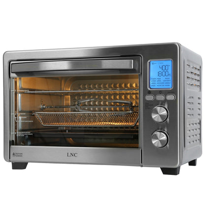 Four grille-pain de comptoir LNC 12-en-1, grande capacité (34 pintes), avec rôtissoire à convection et friteuse à air chaud - 19,5 po L x 15 po l x 12,5 po H