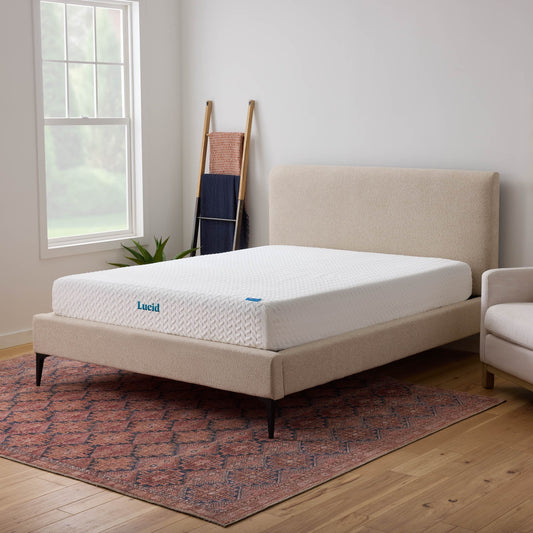 Matelas de luxe Lucid en mousse à mémoire de forme et gel de 25 cm