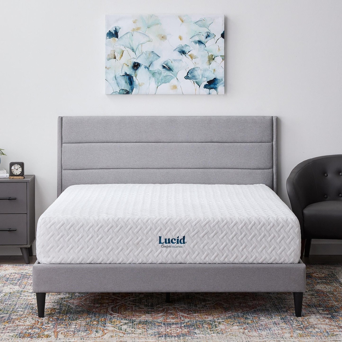 Matelas Lucid 12 pouces ferme en mousse à mémoire de forme et gel