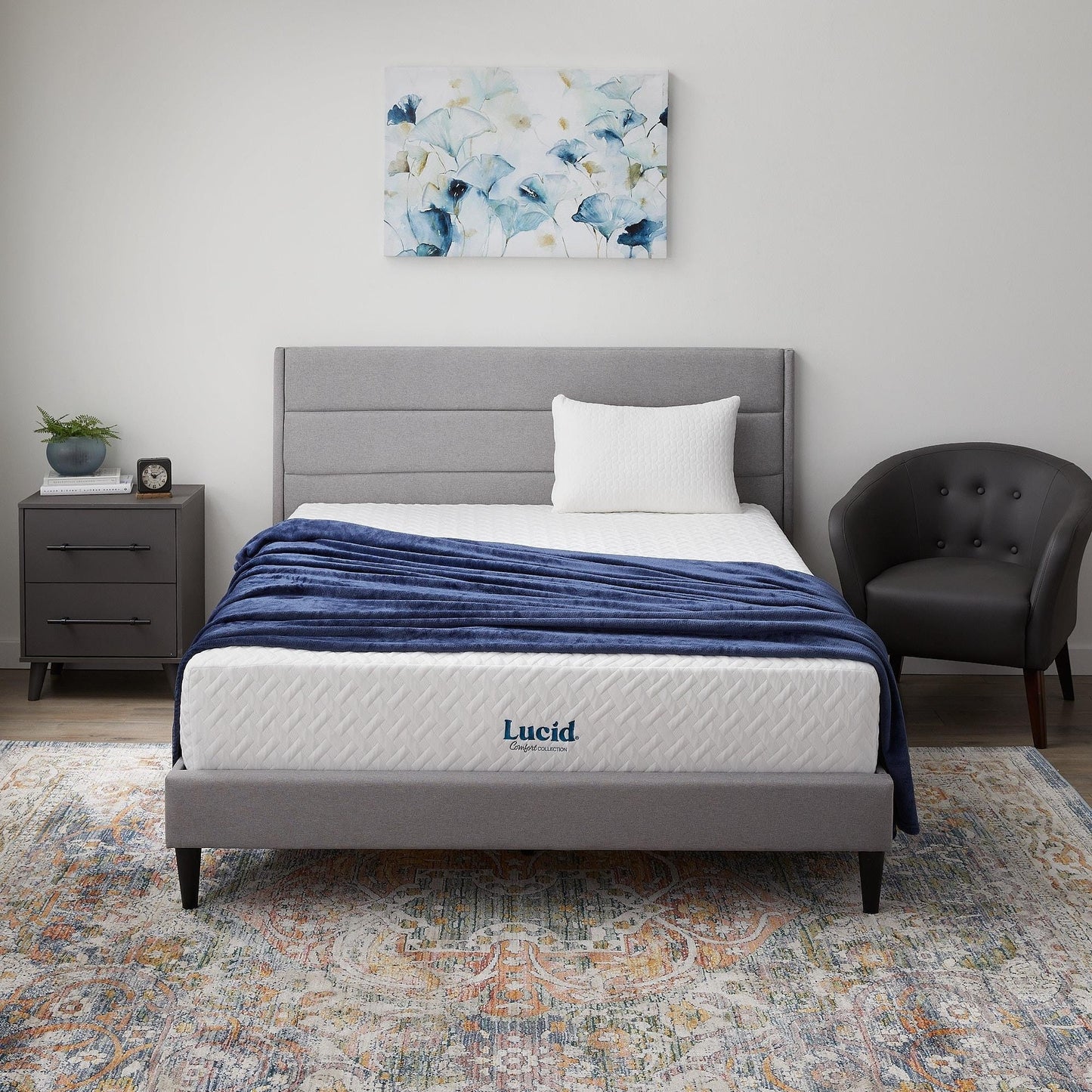 Matelas Lucid 12 pouces ferme en mousse à mémoire de forme et gel