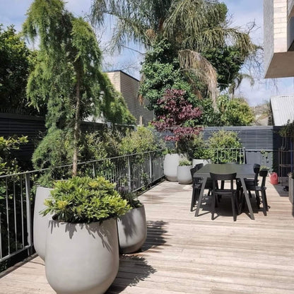 Jardinière conique en fibre de pierre DreamPatio La Mirada (1 pièce) pour intérieur/extérieur