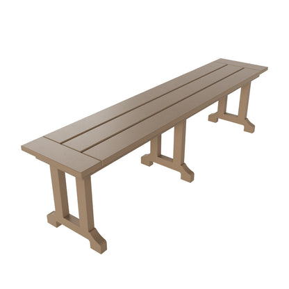 Banc de patio extérieur Polytrends Laguna HDPE résistant aux intempéries, 65 pouces