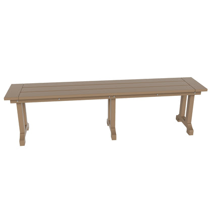 Banc de patio extérieur Polytrends Laguna HDPE résistant aux intempéries, 65 pouces