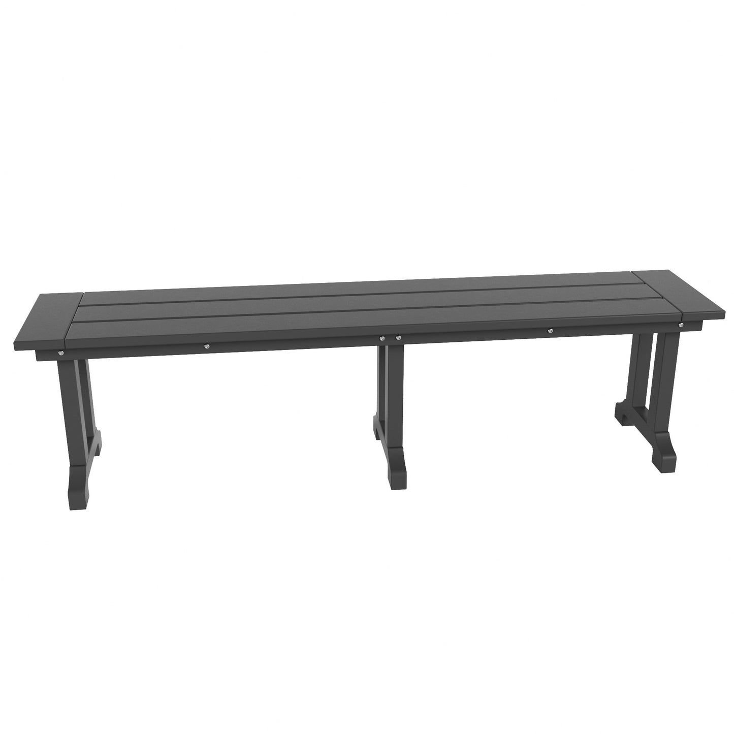 Banc de patio extérieur Polytrends Laguna HDPE résistant aux intempéries, 65 pouces