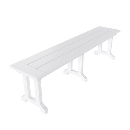 Banc de patio extérieur Polytrends Laguna HDPE résistant aux intempéries, 65 pouces