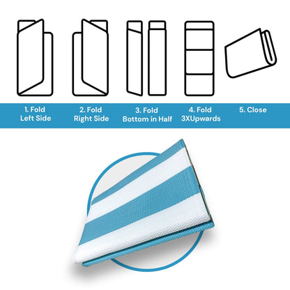 Tapis d'intérieur/extérieur à rayures de plage Lalune