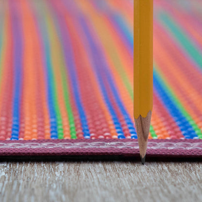 Tapis d'intérieur/extérieur à rayures de plage Lalune