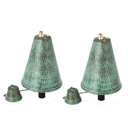 Grande torche tiki hawaïenne en forme de cône