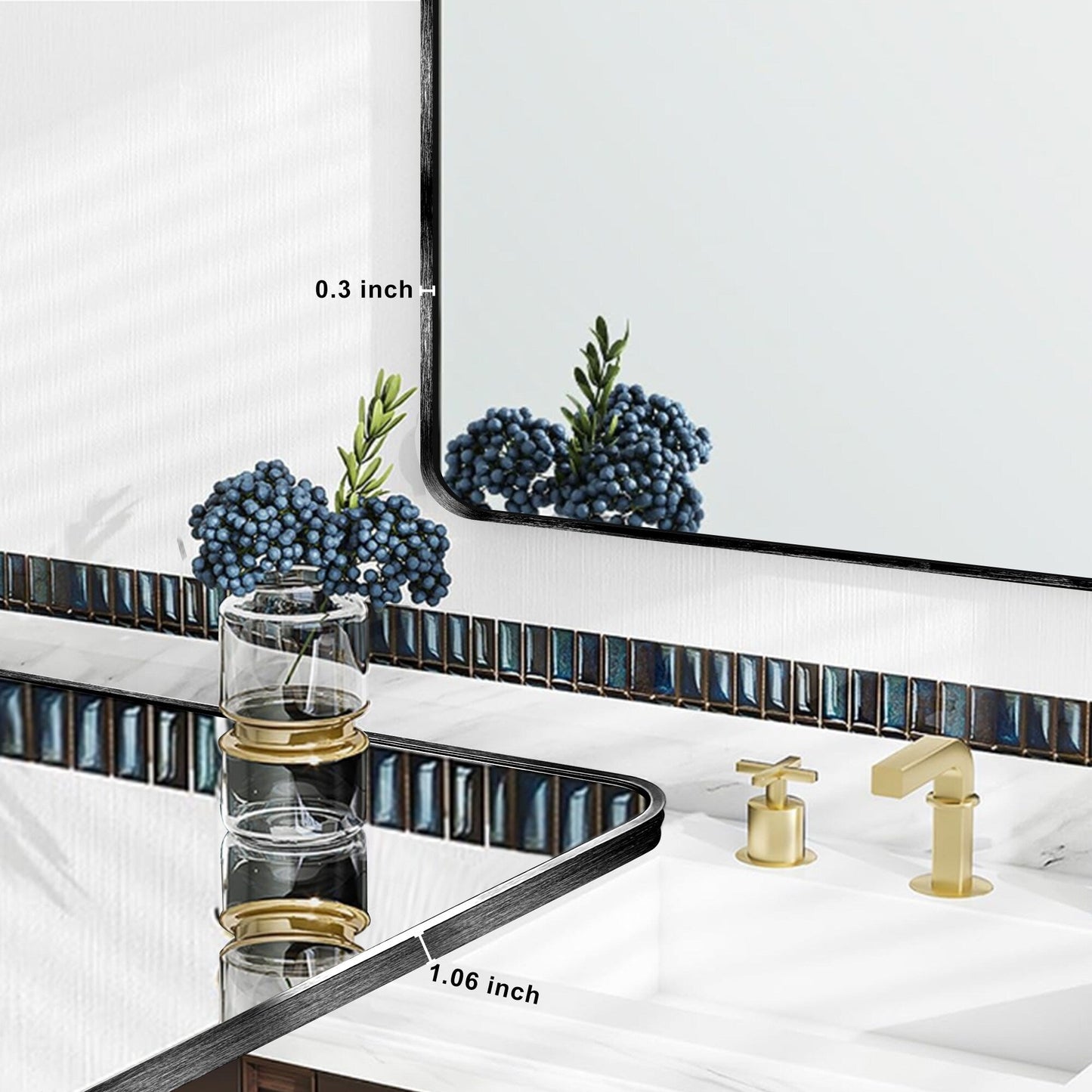 Miroir sur pied moderne pleine longueur