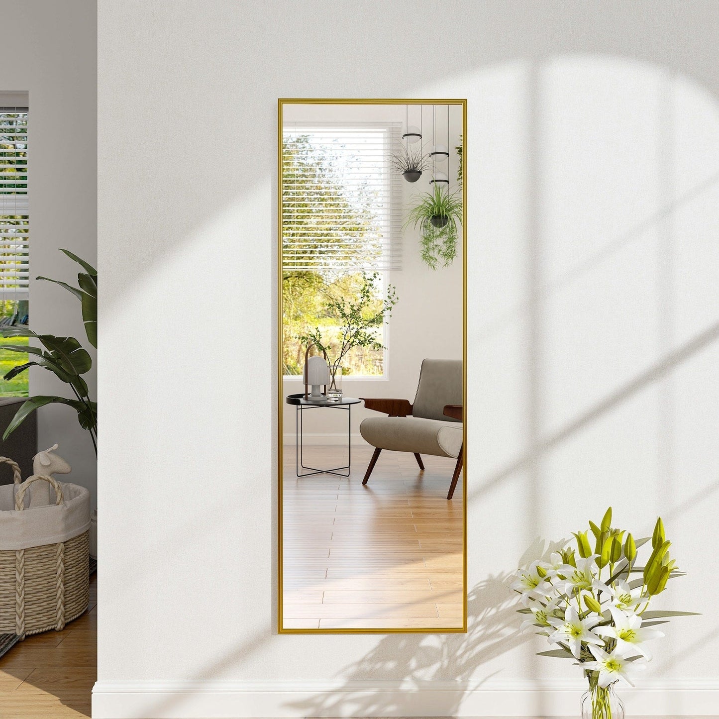 Grand miroir sur pied pleine longueur, décoration murale à suspendre