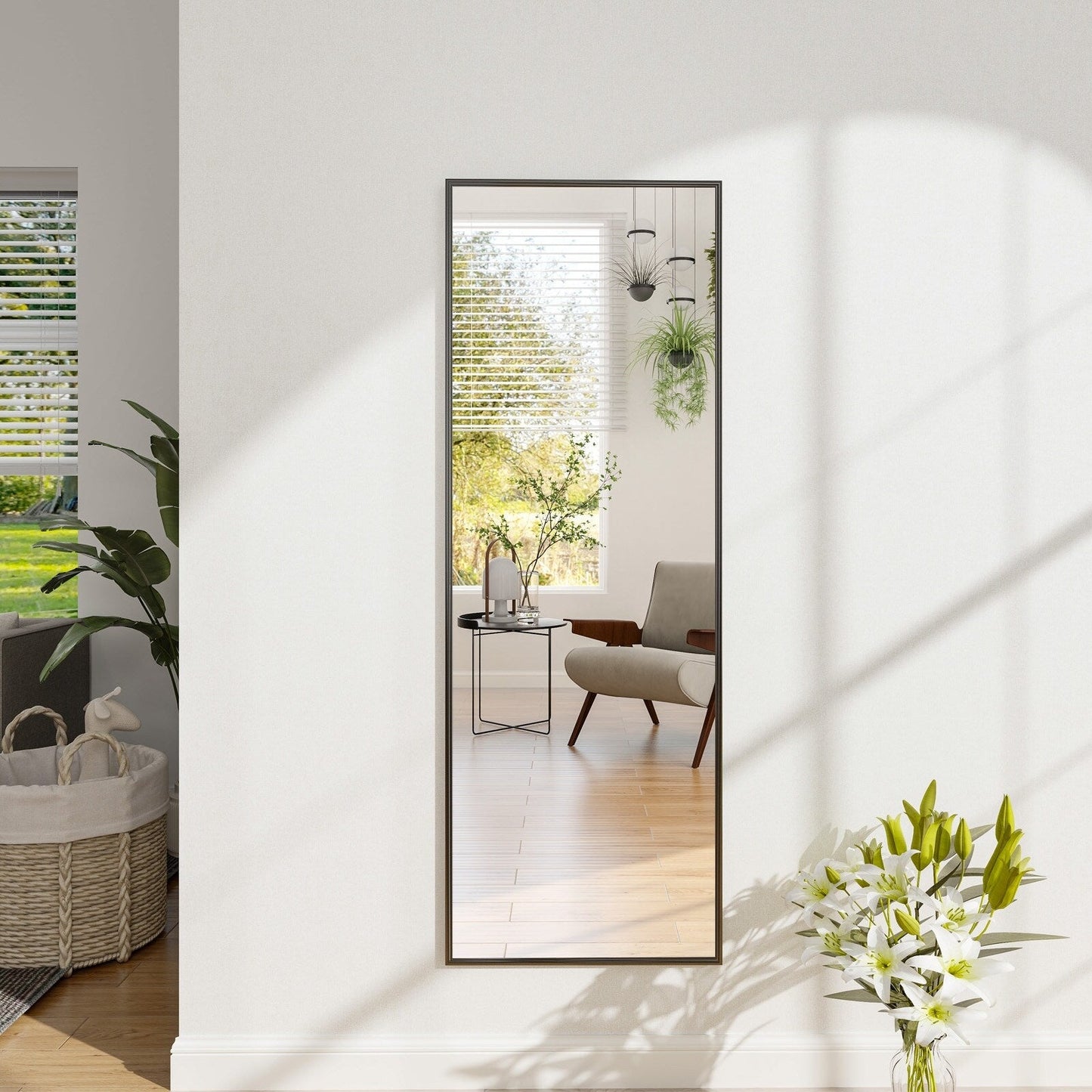 Grand miroir sur pied pleine longueur, décoration murale à suspendre