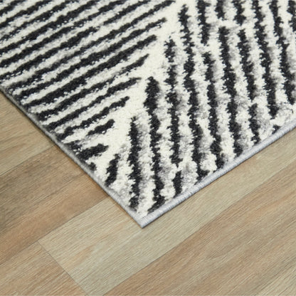 Tapis Larsen moderne à rayures variées