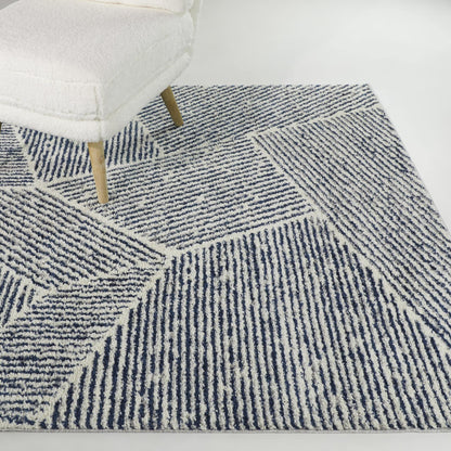 Tapis Larsen moderne à rayures variées