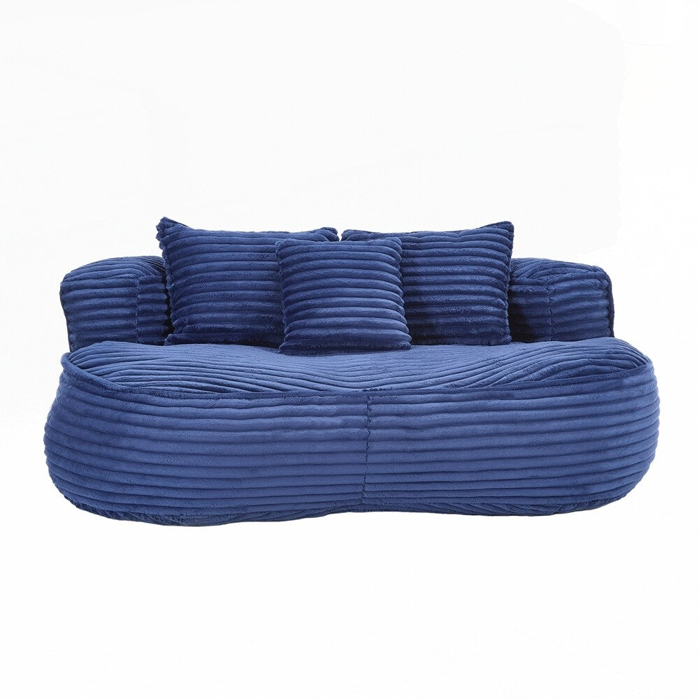 Canapé confortable et durable, fauteuil poire à dossier haut pour adultes et enfants - 2 places