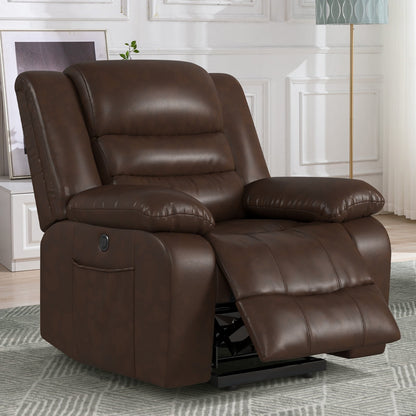Fauteuil inclinable releveur en cuir avec double moteur, fauteuils inclinables électriques surdimensionnés avec chauffage et massage électrique