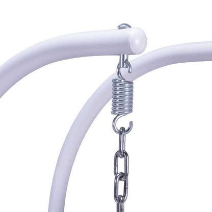 Fauteuil suspendu œuf LeisureMod pour 2 personnes avec support - Balancelle hamac/fauteuil roulant d'extérieur/intérieur en rotin tressé avec coussins