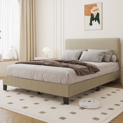 Cadre de lit plateforme rembourré réglable Lifezone pour lit queen size