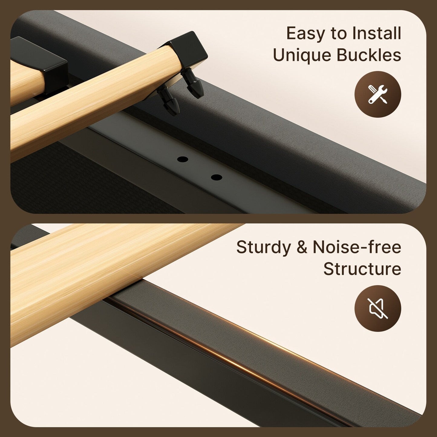 Cadre de lit coffre relevable, cadre de lit plateforme rembourré avec système de rangement hydraulique et tête de lit