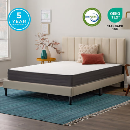 Matelas hybride Linenspa 8 po en mousse à mémoire de forme ferme et gel