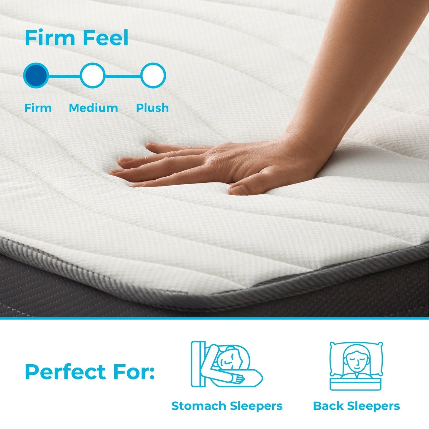 Matelas hybride Linenspa 8 po en mousse à mémoire de forme ferme et gel