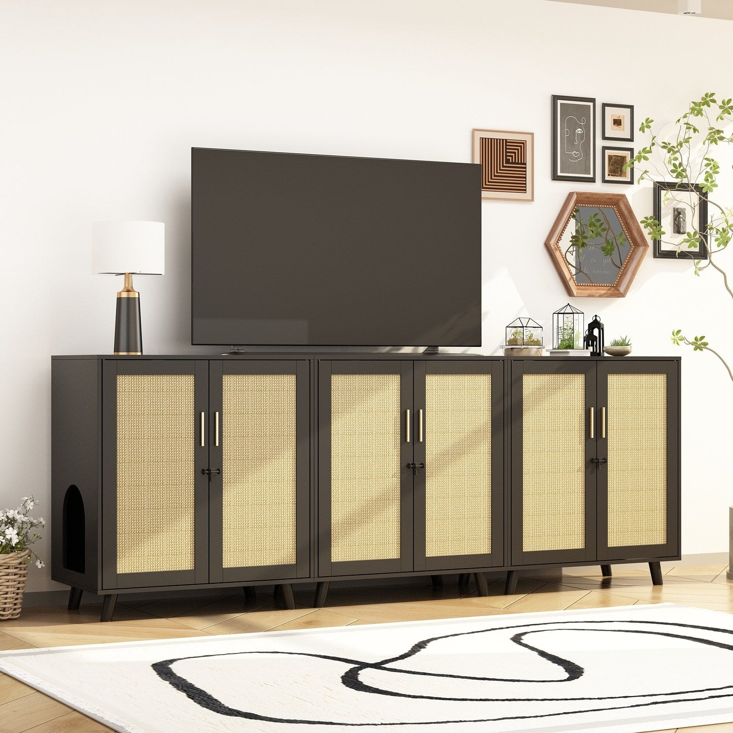 Bac à litière pour chat, meuble pour litière, table d'appoint, canapé, table