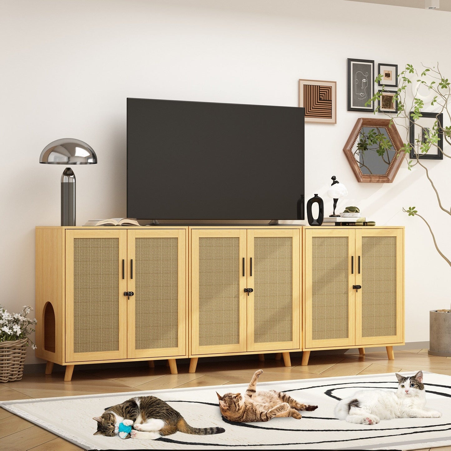 Bac à litière pour chat, meuble pour litière, table d'appoint, canapé, table