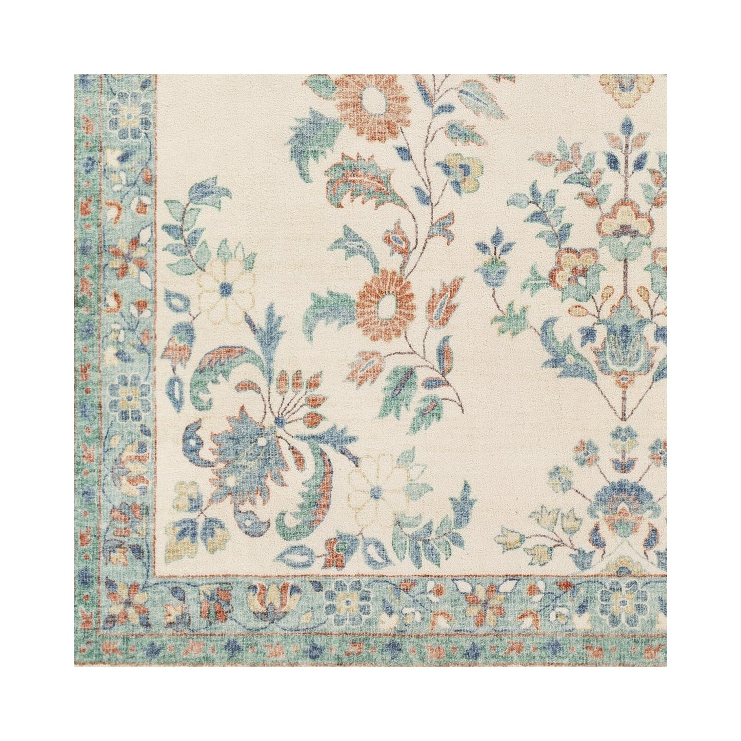 Tapis Livabliss Erin revisité, style traditionnel floral et botanique