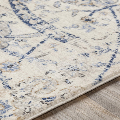 Tapis Livabliss Indigo à médaillon traditionnel revisité