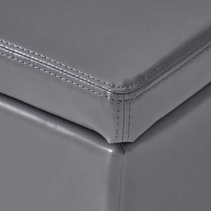 Banc de rangement Lucinda en similicuir de Christopher Knight Home - 51,25 cm L x 17,50 cm l x 16,25 cm H