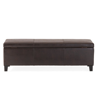 Banc de rangement Lucinda en similicuir de Christopher Knight Home - 51,25 cm L x 17,50 cm l x 16,25 cm H