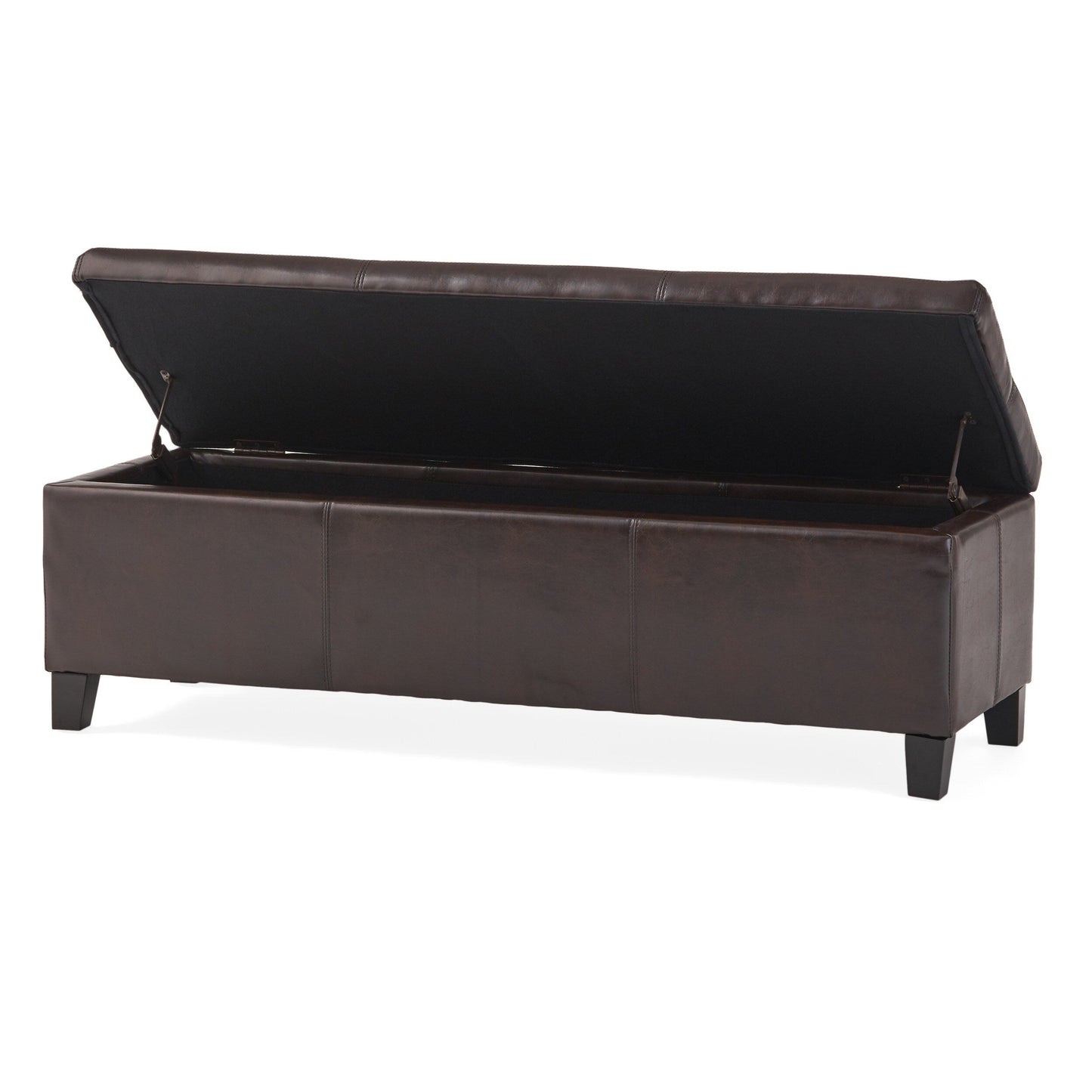 Banc de rangement Lucinda en similicuir de Christopher Knight Home - 51,25 cm L x 17,50 cm l x 16,25 cm H