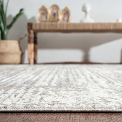 Tapis Lumina à poils longs et courts, style moderne et contemporain, motif abstrait.