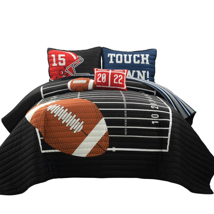 Couette réversible surdimensionnée pour enfants Lush Decor, motif football américain