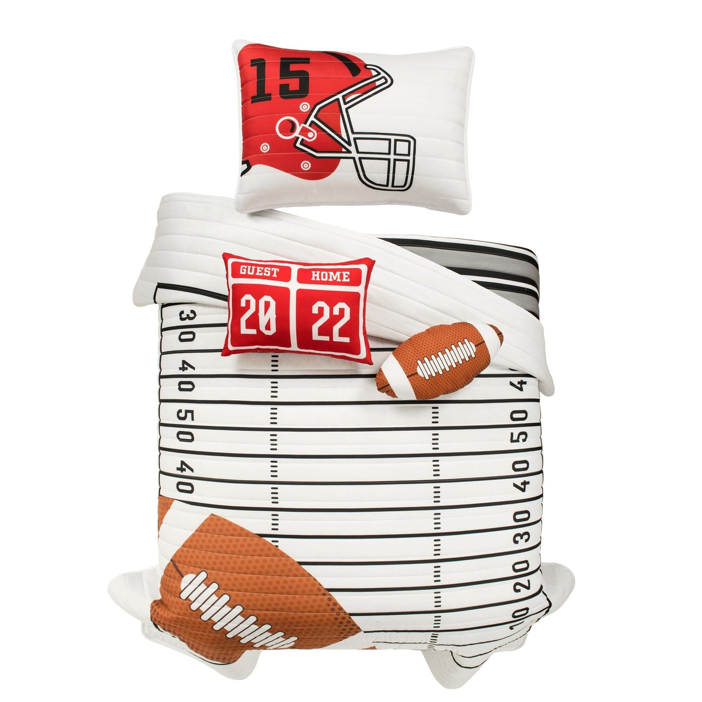 Couette réversible surdimensionnée pour enfants Lush Decor, motif football américain