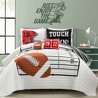Couette réversible surdimensionnée pour enfants Lush Decor, motif football américain