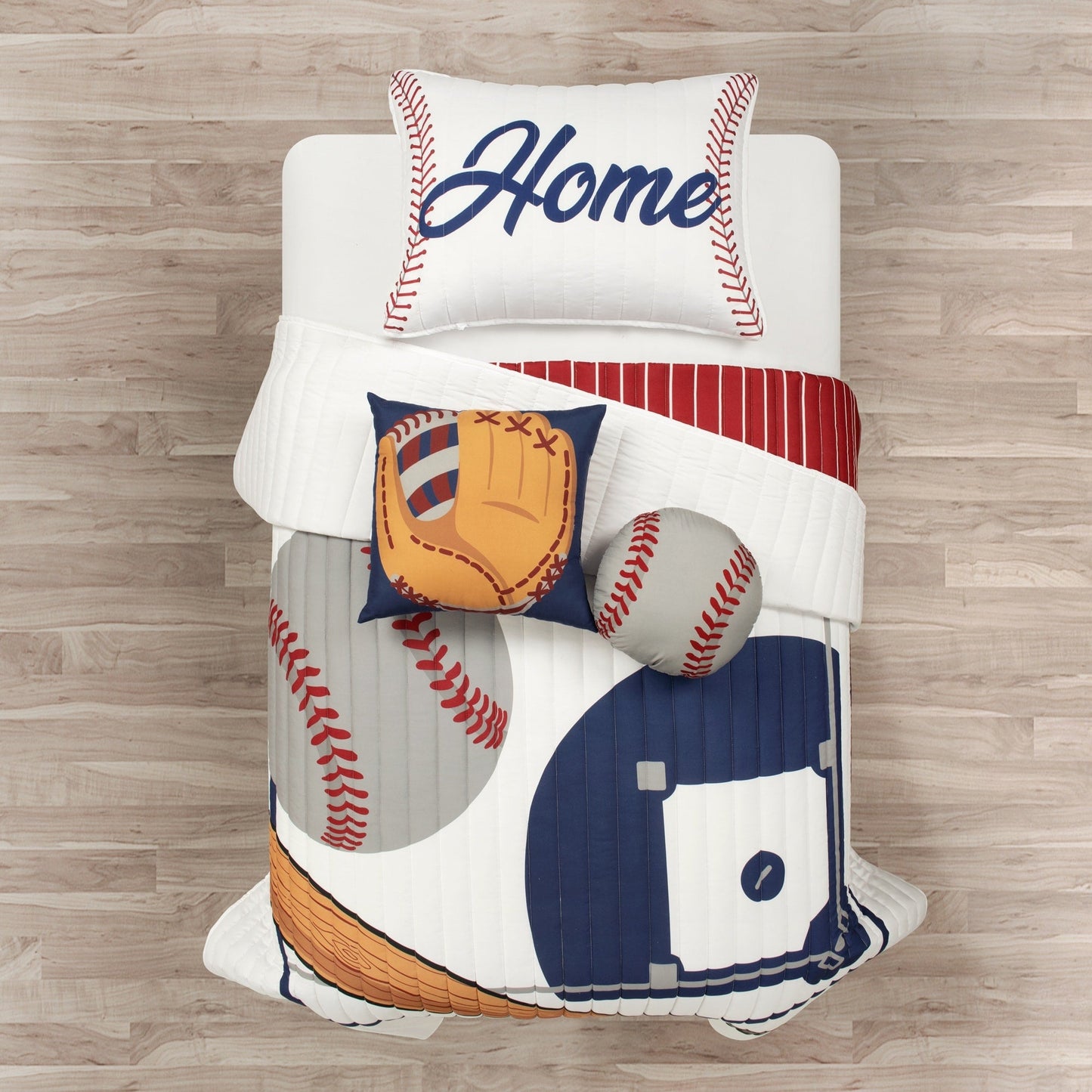Couette réversible surdimensionnée pour enfants Lush Decor sur le thème du baseball