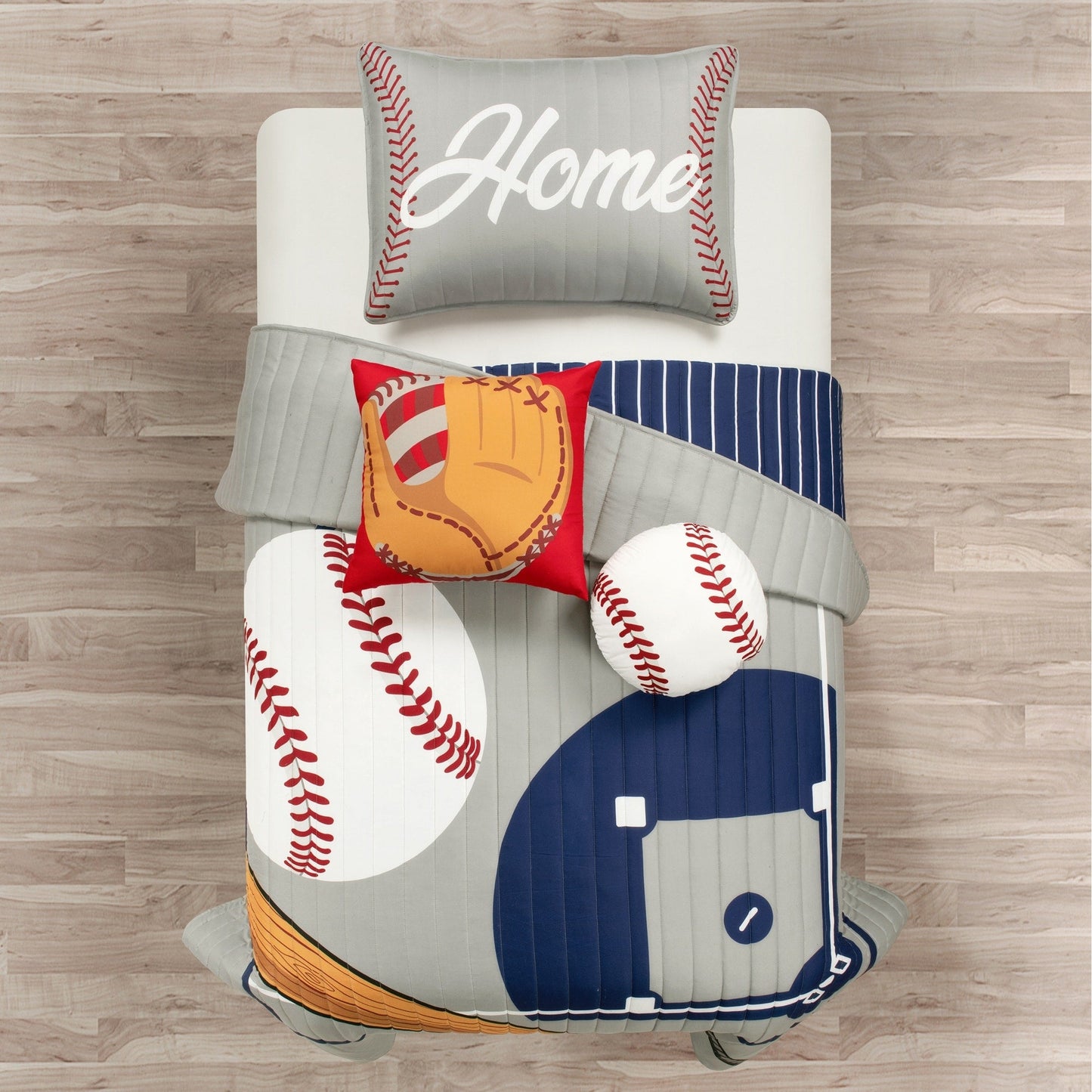 Couette réversible surdimensionnée pour enfants Lush Decor sur le thème du baseball