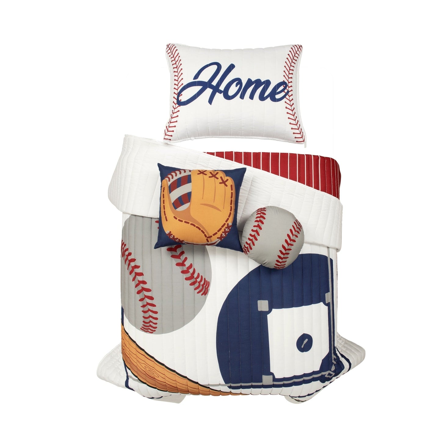 Couette réversible surdimensionnée pour enfants Lush Decor sur le thème du baseball