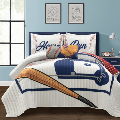 Couette réversible surdimensionnée pour enfants Lush Decor sur le thème du baseball