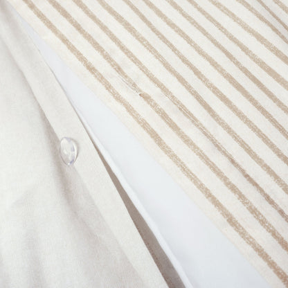 Ensemble de housse de couette 3 pièces à rayures style ferme Lush Decor