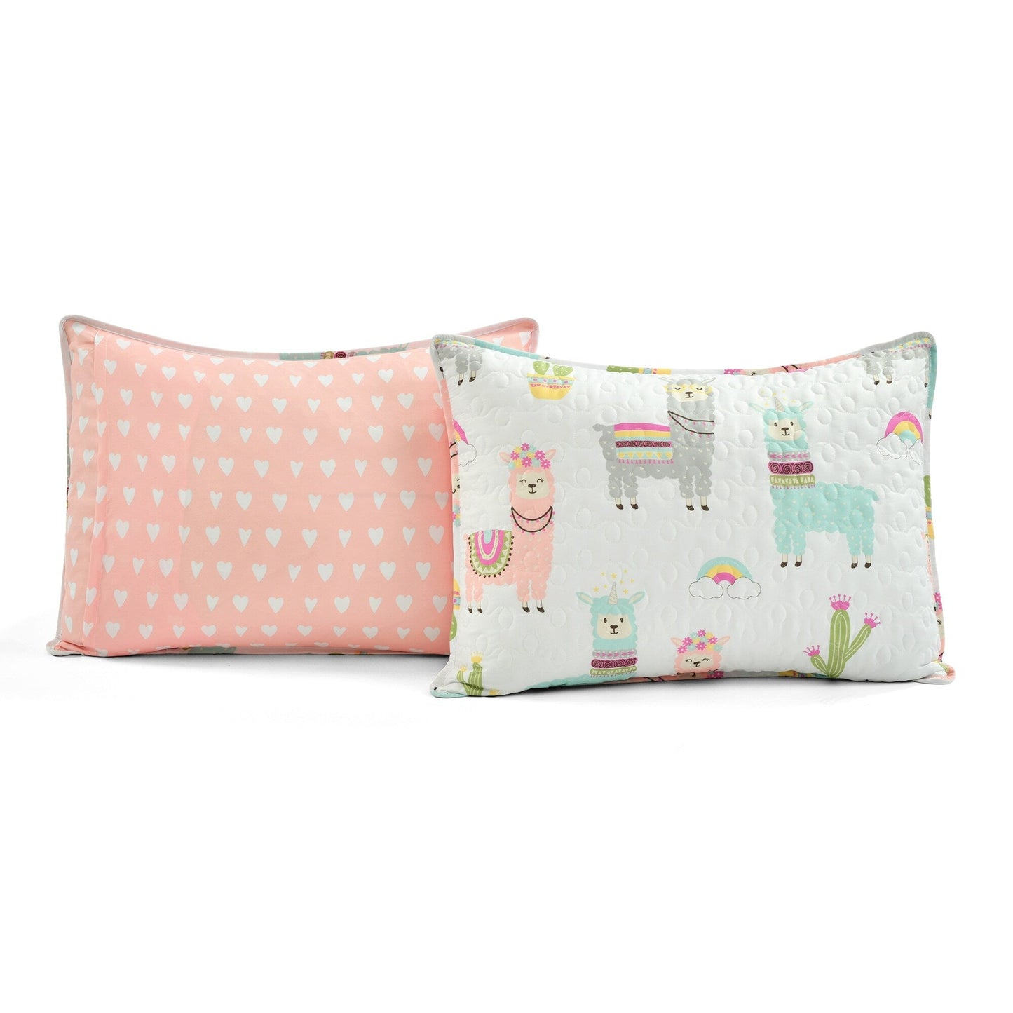 Ensemble de courtepointe réversible à imprimé lama cactus du sud-ouest de Lush Decor