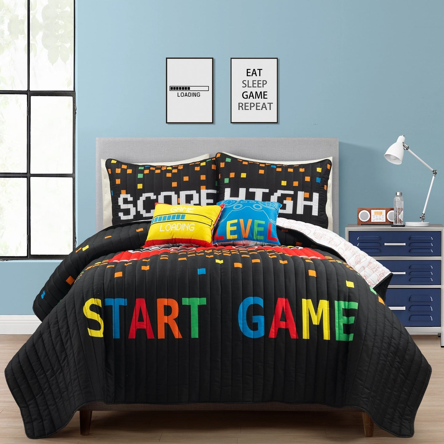 Ensemble de courtepointe 5 pièces pour enfants Lush Decor Jeux vidéo