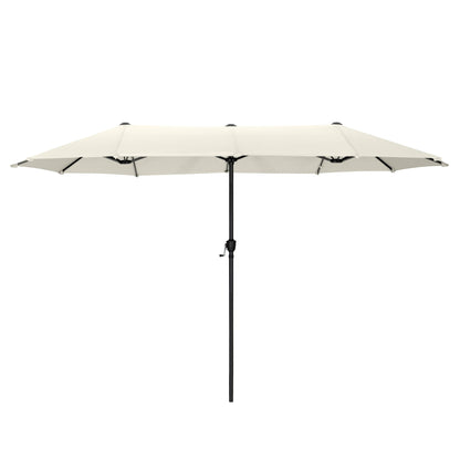 Parasol de terrasse double face extra large de 4 m (13 pi) avec manivelle, MAISON ARTS