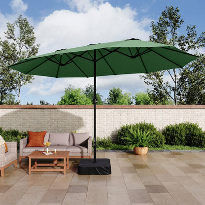 Parasol double face extra large de 4,57 m (15 pi) avec base incluse, MAISON ARTS