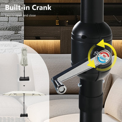 Parasol double face extra large de 4,57 m (15 pi) avec base incluse, MAISON ARTS