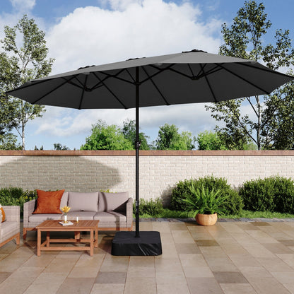 Parasol double face extra large de 4,57 m (15 pi) avec base incluse, MAISON ARTS