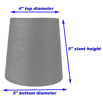 Abat-jour à pince en lin MERIVILLE pour lustre, 10 cm x 12,5 cm x 12,5 cm