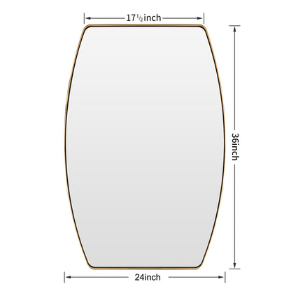 Miroir mural oblong en métal MacLuu