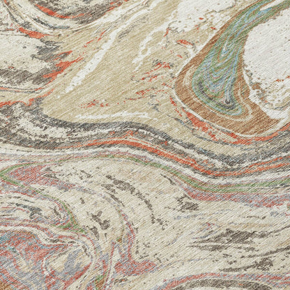 Tapis Chantille à motifs abstraits, lavable en machine, pour intérieur et extérieur